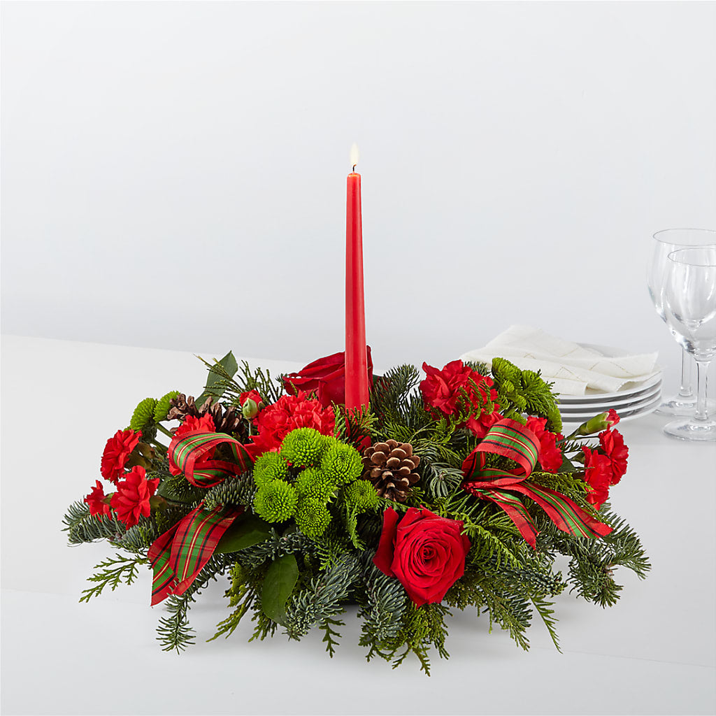 By the Candlelight Centerpiece – East End Flowers And Gifts Inc, Hensley AR