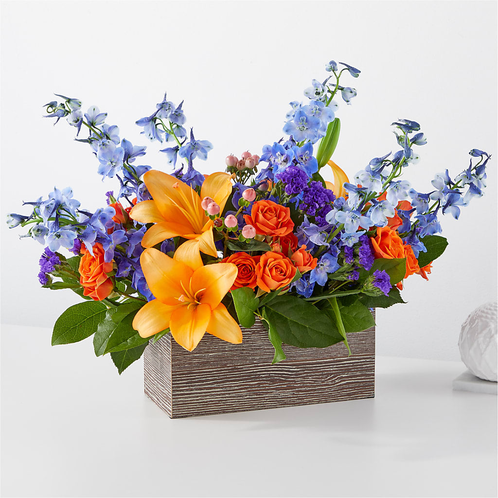 Radiant Citrus Box Bouquet – East End Flowers And Gifts Inc, Hensley AR