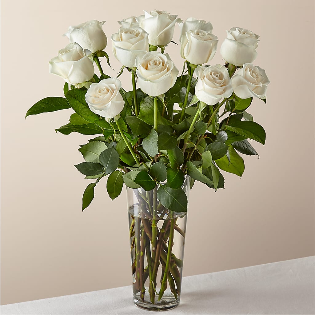 Long Stem White Rose Bouquet – East End Flowers And Gifts Inc, Hensley AR