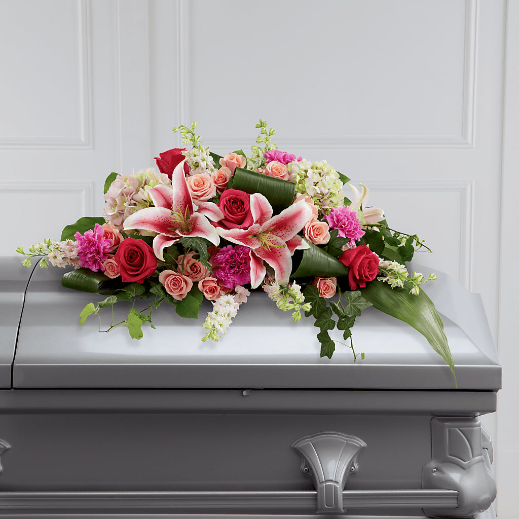 Splendid Grace Casket Spray – East End Flowers And Gifts Inc, Hensley AR