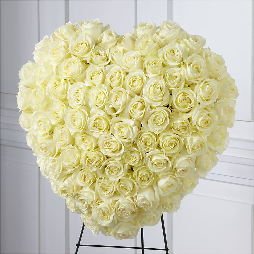 Elegant Remembrance Standing Heart – East End Flowers And Gifts Inc, Hensley AR