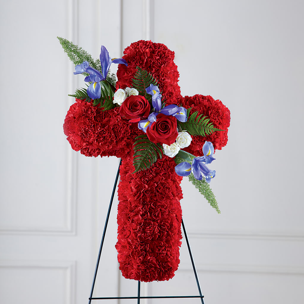 Faithful Hero Floral Cross – East End Flowers And Gifts Inc, Hensley AR