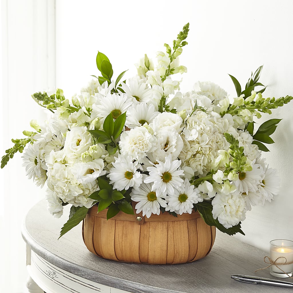 Pure Ivory Basket – East End Flowers And Gifts Inc, Hensley AR