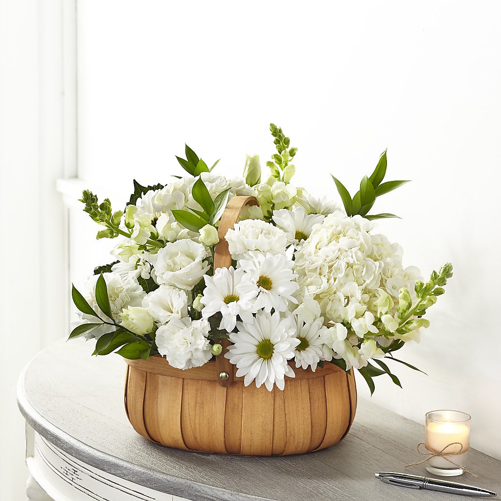 Pure Ivory Basket – East End Flowers And Gifts Inc, Hensley AR
