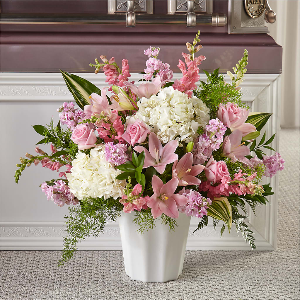 Simply Serene Floor Basket – East End Flowers And Gifts Inc, Hensley AR