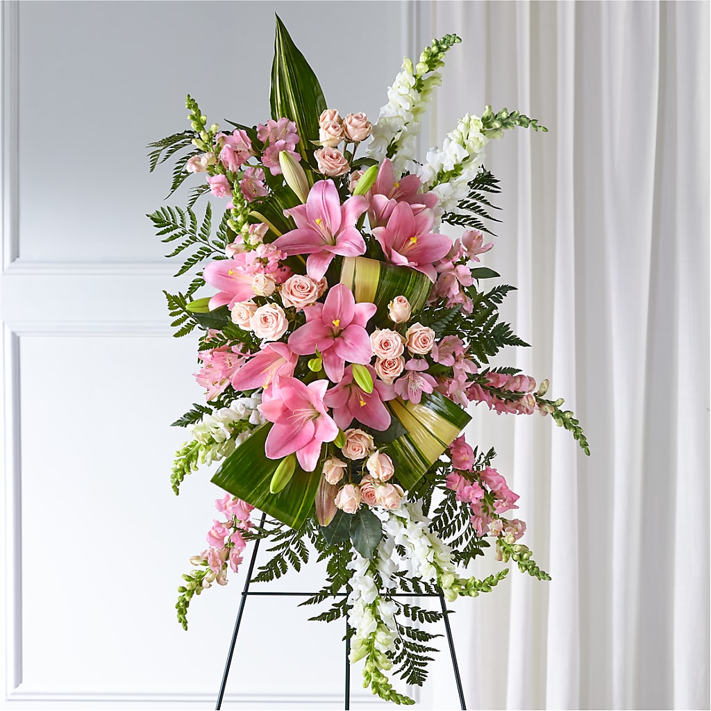 Elegant Embrace Standing Spray – East End Flowers And Gifts Inc, Hensley AR