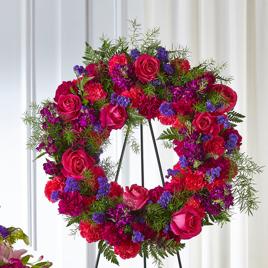 Calming Colors Wreath – East End Flowers And Gifts Inc, Hensley AR