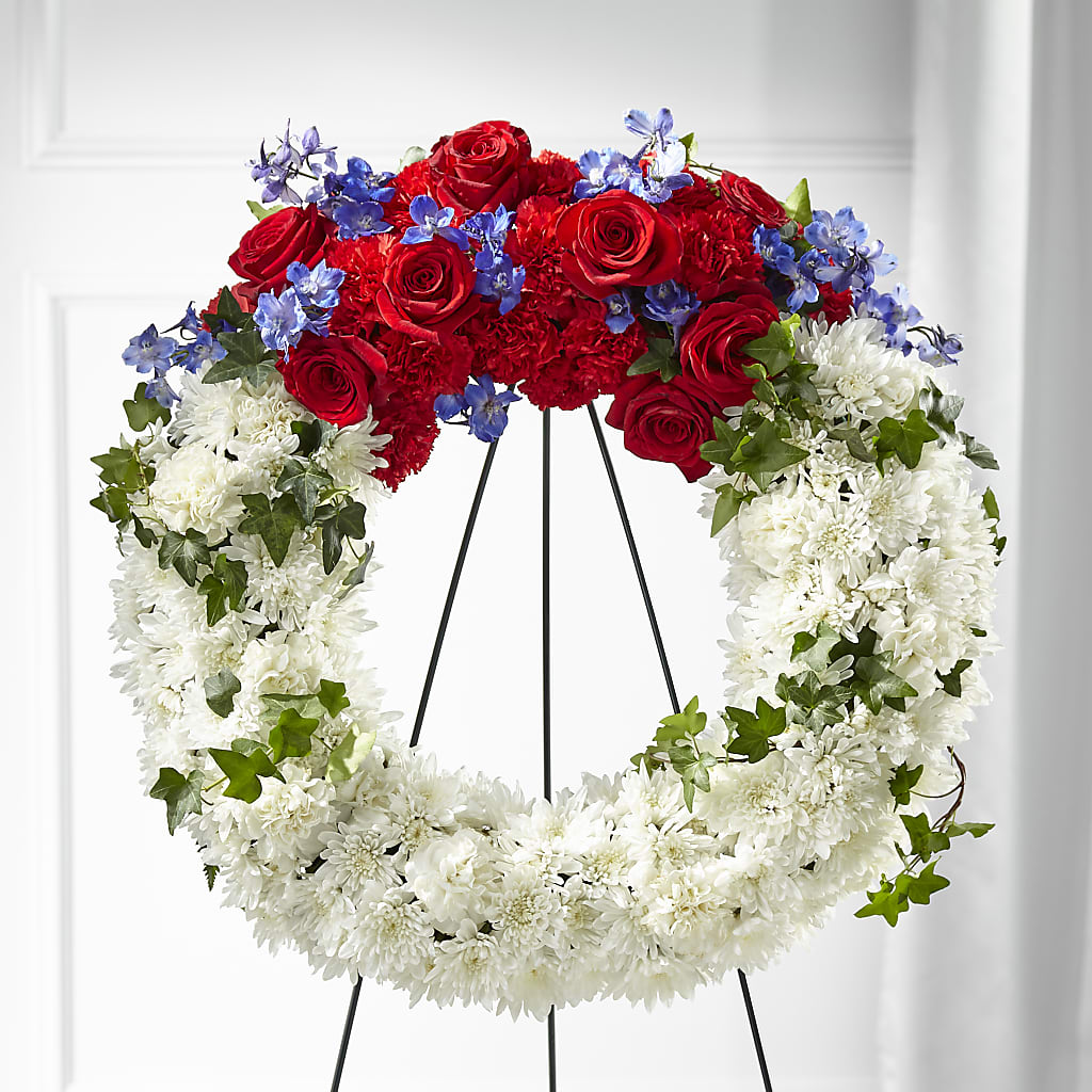 Patriotic Passion Wreath – East End Flowers And Gifts Inc, Hensley AR