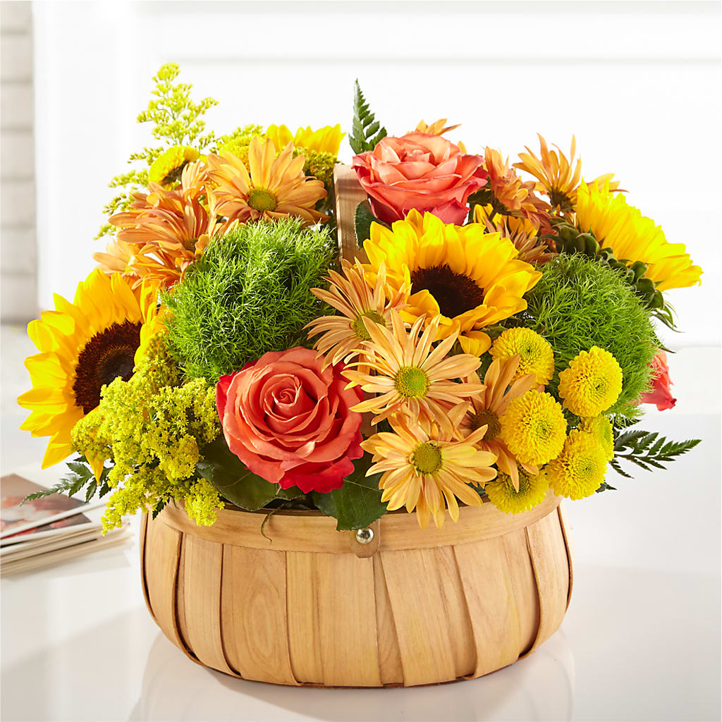Harvest Sunflower Basket – East End Flowers And Gifts Inc, Hensley AR
