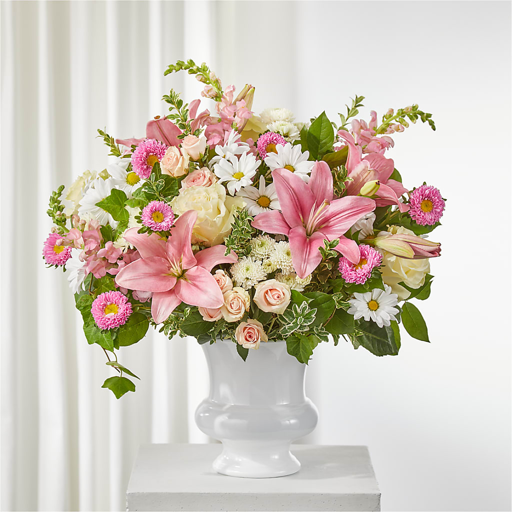 Empathetic Blooms Urn Arrangement – East End Flowers And Gifts Inc, Hensley AR