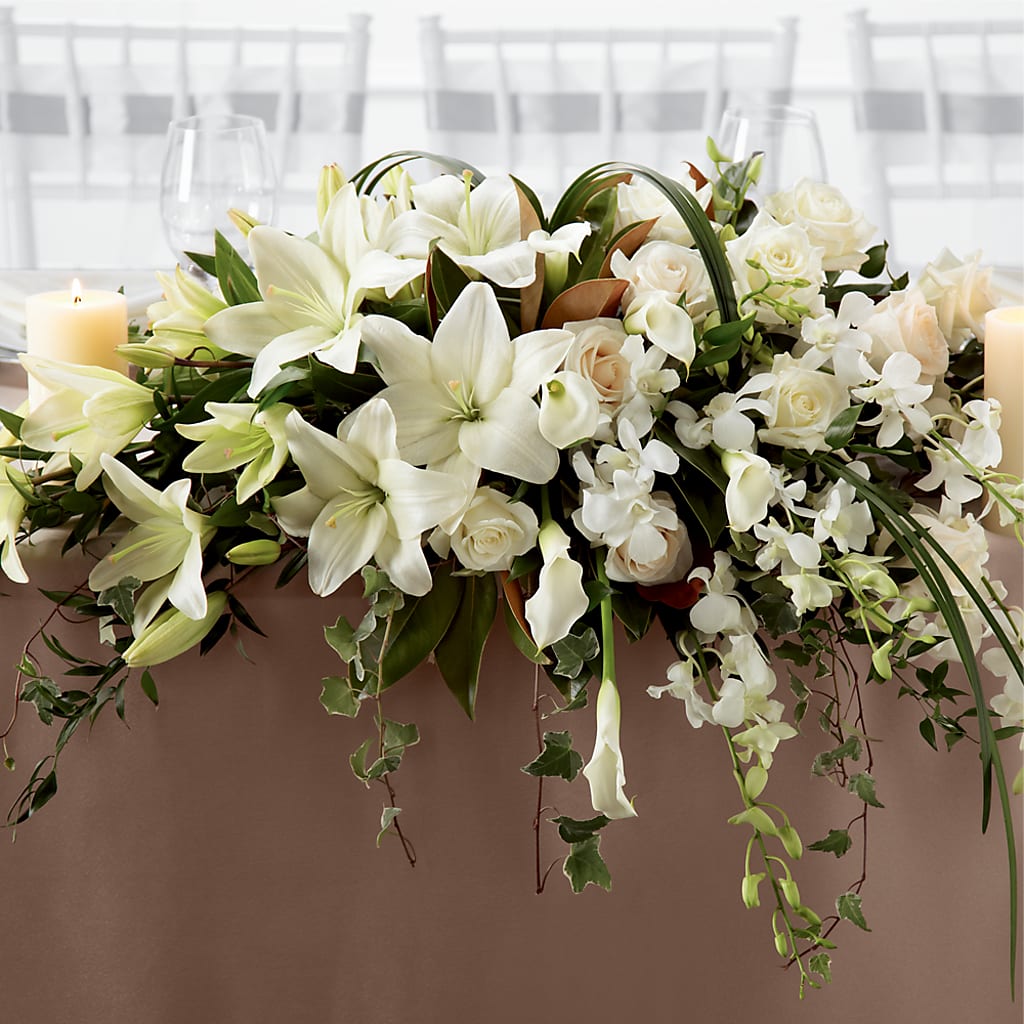 White Linen Arrangement – East End Flowers And Gifts Inc, Hensley AR
