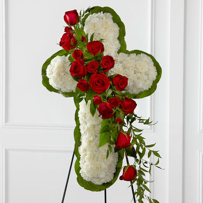 Floral Cross Easel –  East End Flowers And Gifts Inc, Hensley AR