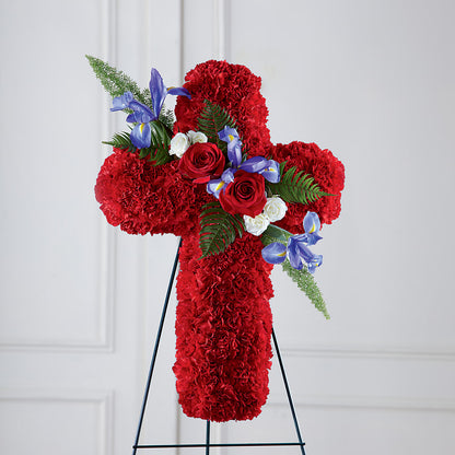 Faithful Hero Floral Cross –  East End Flowers And Gifts Inc, Hensley AR