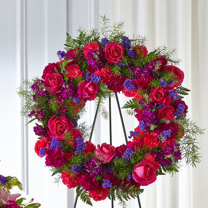 Calming Colors Wreath –  East End Flowers And Gifts Inc, Hensley AR