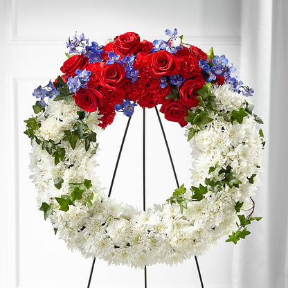Patriotic Passion Wreath –  East End Flowers And Gifts Inc, Hensley AR