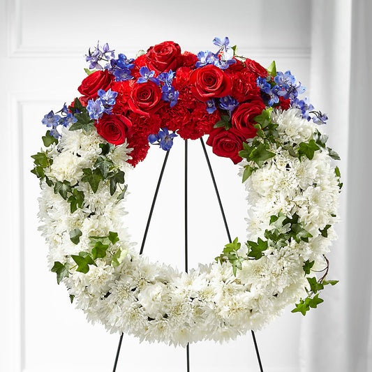 Patriotic Passion Wreath –  East End Flowers And Gifts Inc, Hensley AR
