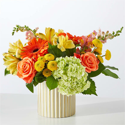 Autumn Sunshine Bouquet with Ivory Vase –  East End Flowers And Gifts Inc, Hensley AR