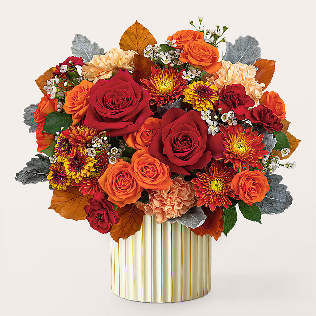 Merlot Bouquet with Ivory Vase –  East End Flowers And Gifts Inc, Hensley AR