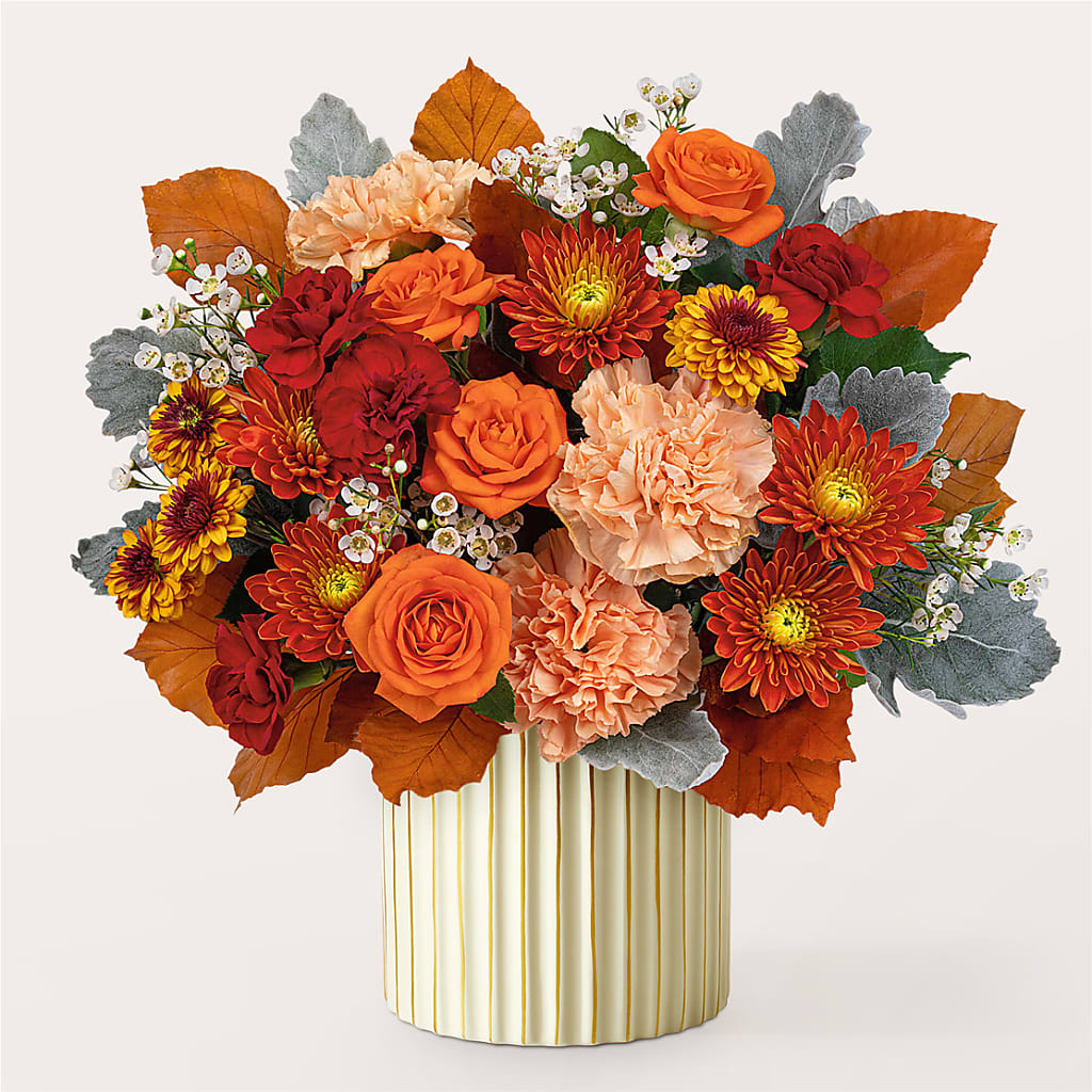 Merlot Bouquet with Ivory Vase –  East End Flowers And Gifts Inc, Hensley AR