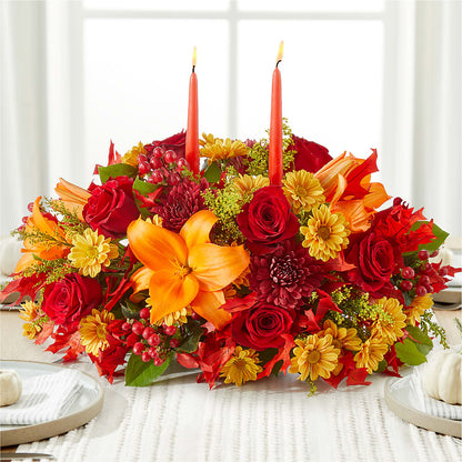 Autumn's Embrace Centerpiece –  East End Flowers And Gifts Inc, Hensley AR